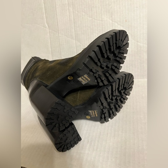 Emanuel Castro Tall Knee High Riding Womens Boots Made In  EMANUELE CASTRO Suede Front Zip Heel Booties
